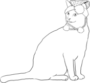 Christmas cat coloring pages free printable pictures