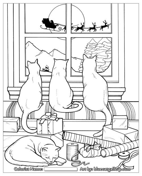 Christmas coloring books to set the holiday mood cat coloring page christmas coloring books christmas coloring pages