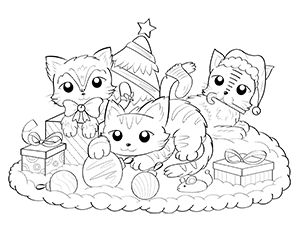 Free printable christmas coloring pages cat coloring page kitty coloring christmas cats