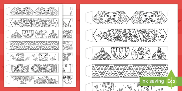 Paper chain crafts christmas mindfulness derations