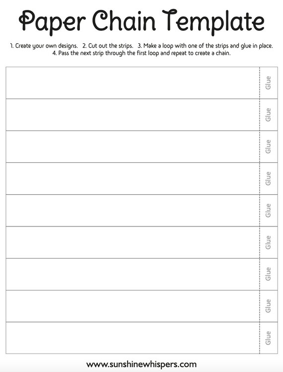 Christmas paper chains coloring pages