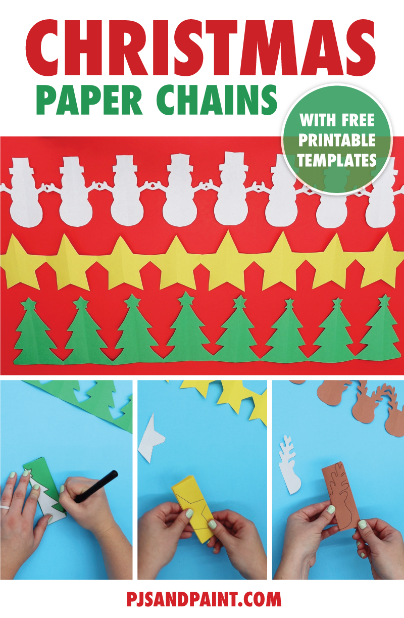 Free printable christmas paper chain templates