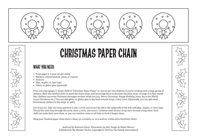 Christmas paper chains ppt
