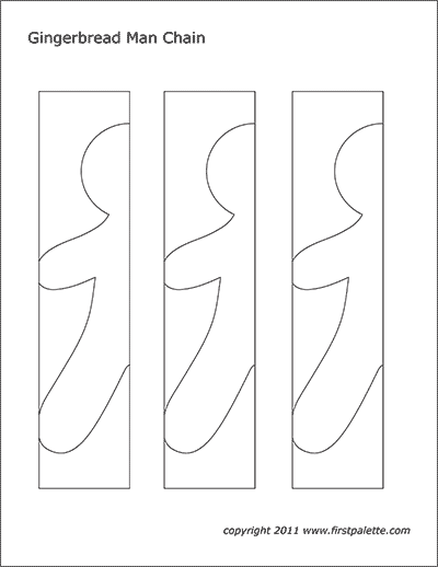 Gingerbread man chain template free printable templates coloring pages