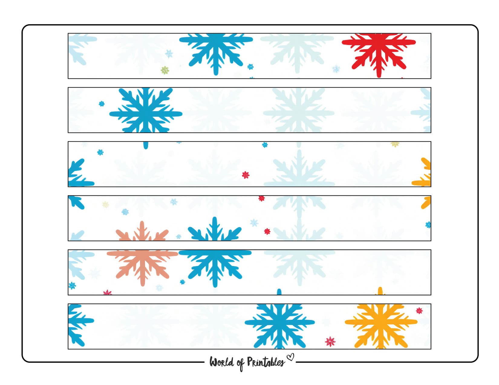 Printable christmas paper chain