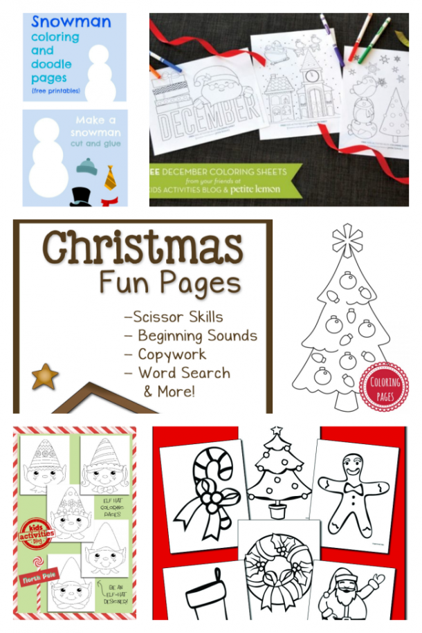 Free christmas printables coloring crafts worksheets â kids activities blog