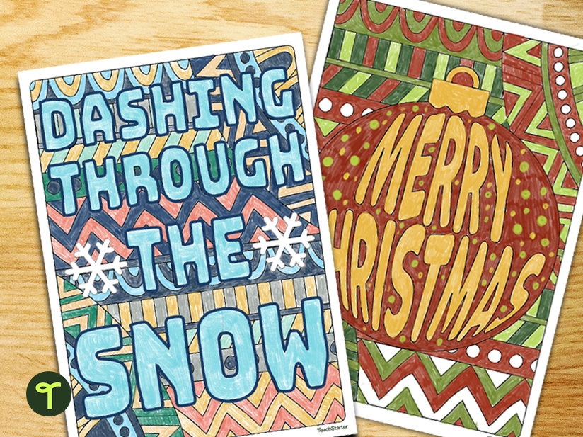 Christmas colouring pages