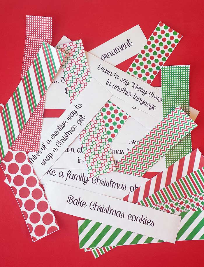 Free printable christmas activities paper chain sunny day family