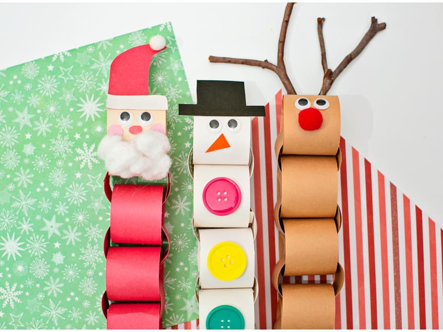Cute and easy christmas paper chain garland craft
