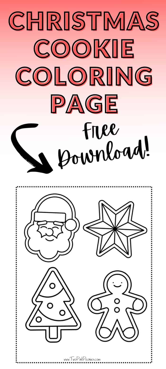 Christmas cookies coloring page totally free instant download