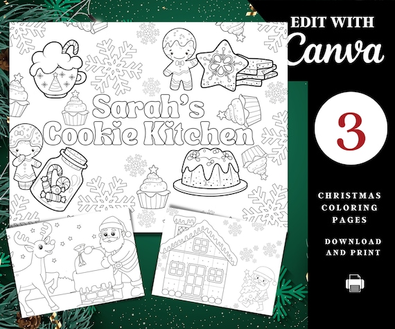 Christmas cookie coloring pages reindeer coloring pages gingerbreadman coloring pages custom name coloring pages rudolf coloring pages