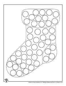 Christmas dot marker coloring pages woo jr kids activities childrens publishing