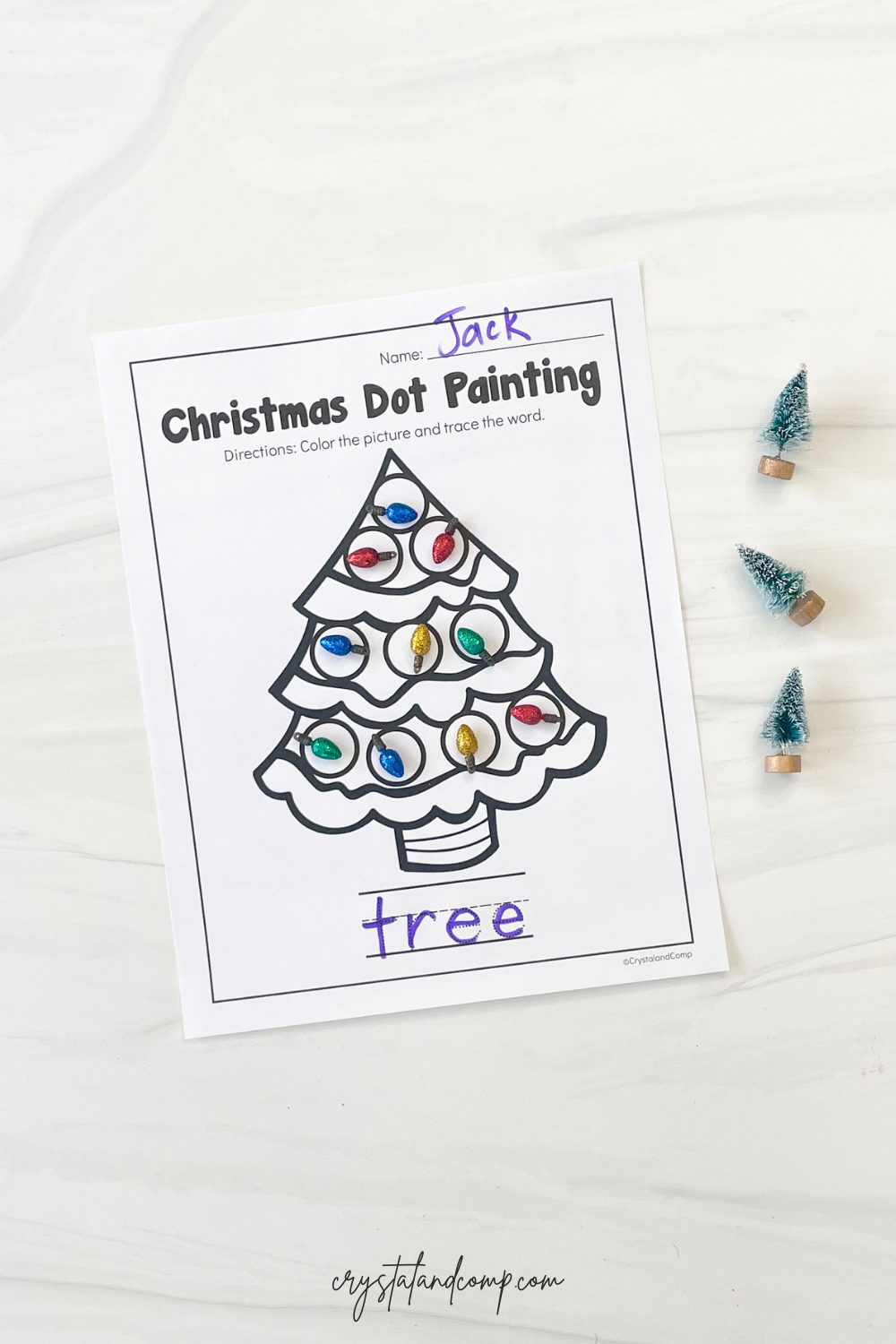 Christmas dot marker printables