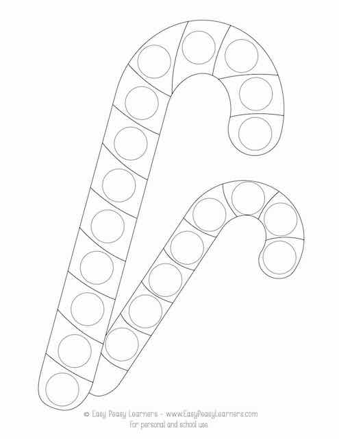 Free christmas candy do a dot printables