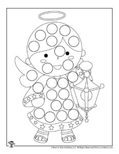 Christmas dot marker coloring pages woo jr kids activities childrens publishing
