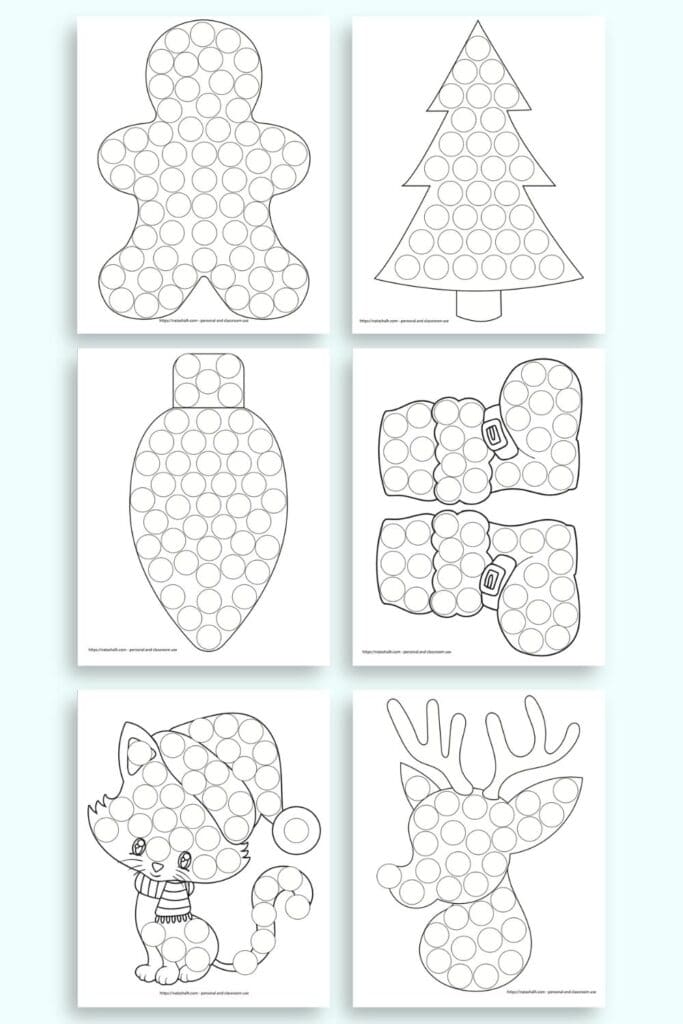 Free christmas dot marker printables no