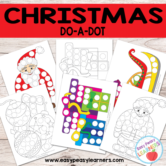Free christmas do a dot printables