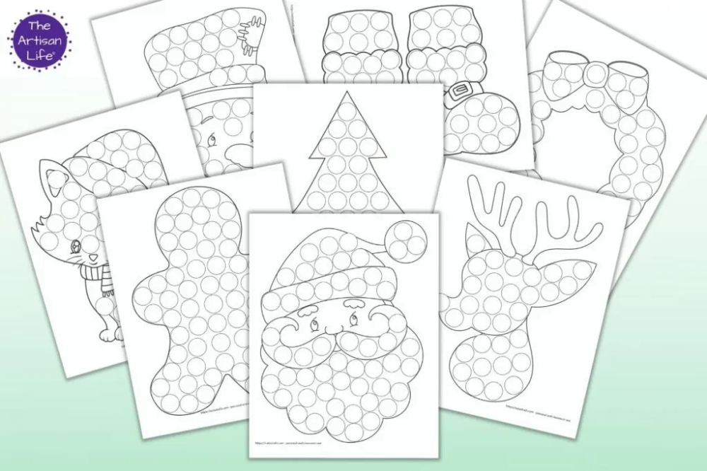 Free christmas dot marker printables no