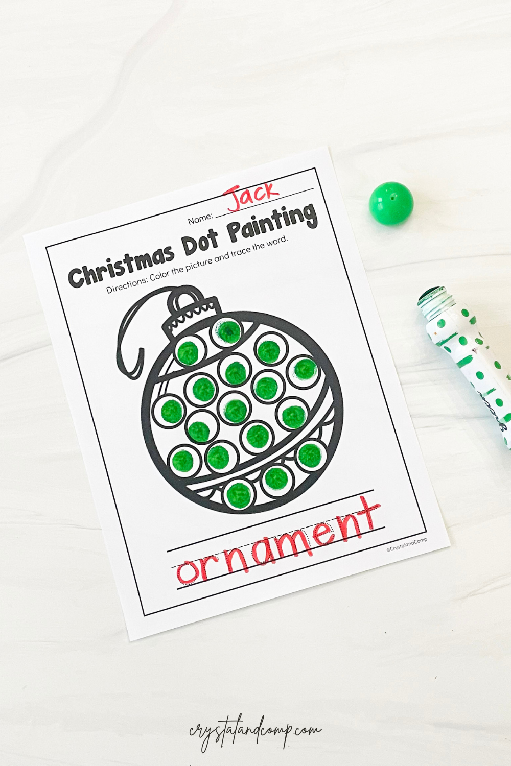 Christmas dot marker printables