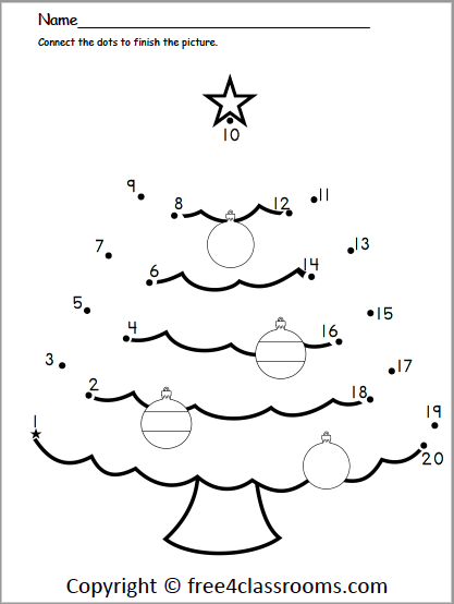 Free christmas dot to dot