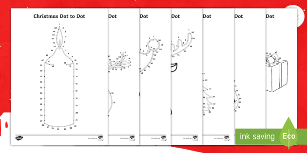 Dot to dot christmas louring pages