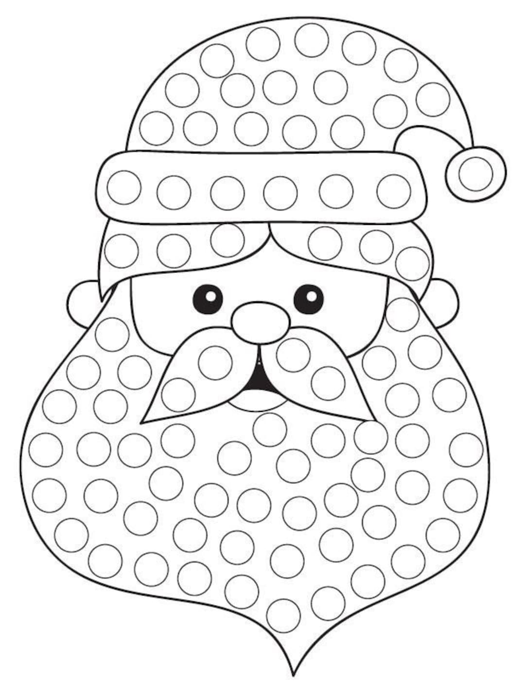 Printable christmas dot coloring pages group