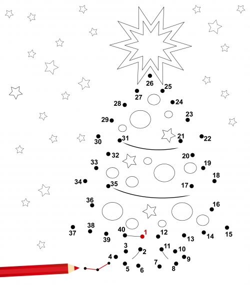 Dot to dot â christmas tree
