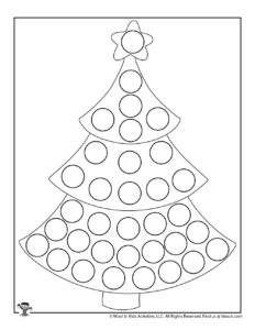 Christmas dot marker coloring pages woo jr kids activities childrens publishing