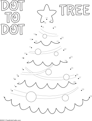 Printable christmas dot to dot activity worksheets