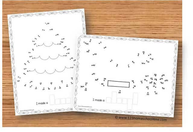 Ð free christmas dot to dot worksheets