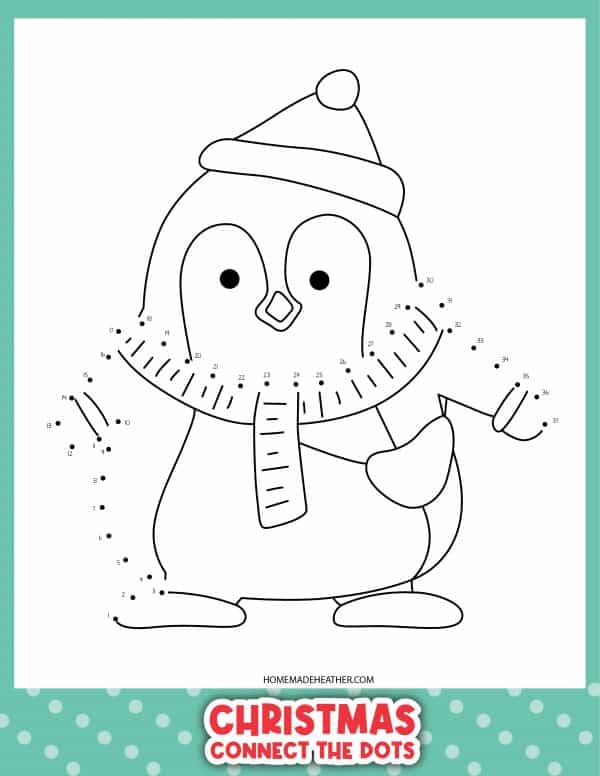 Free christmas dot to dot printables homemade heather