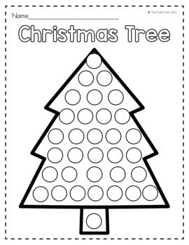 Christmas dot markers coloring pages by the kinder kids tpt