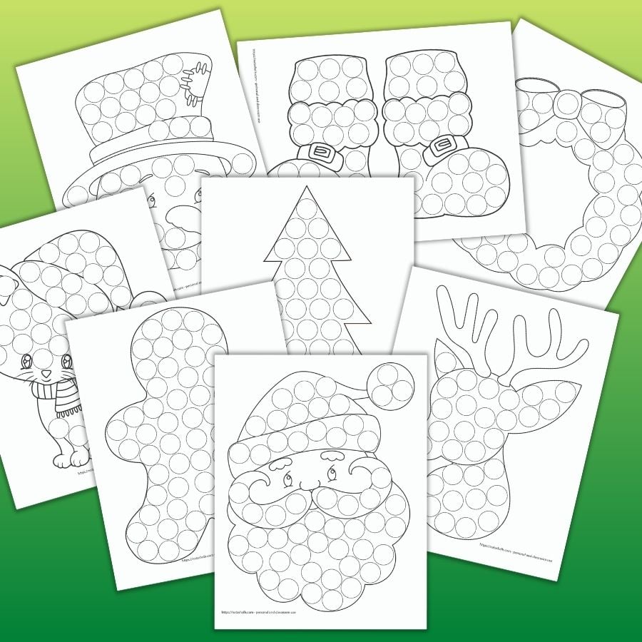 Free christmas dot marker printables no