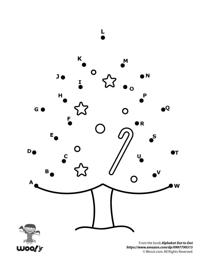 Christmas tree dot to dot woo jr kids activities childrens publishing christmas worksheets dot worksheets dot to dot printables