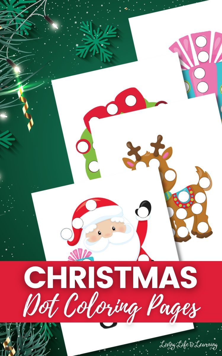 Christmas dot coloring pages