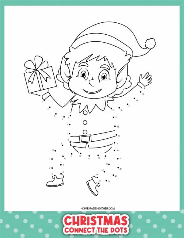 Free christmas dot to dot printables homemade heather