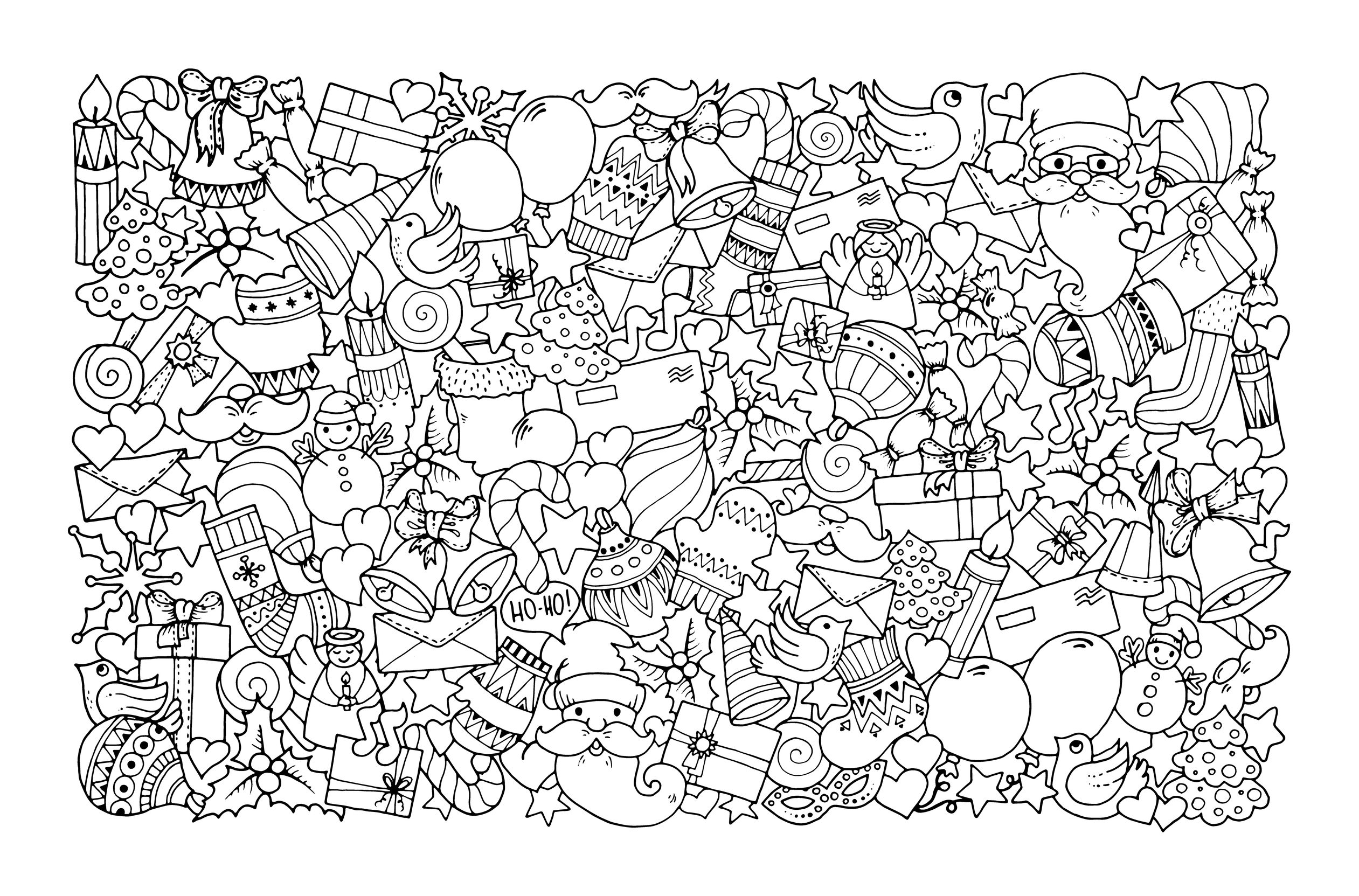Christmas coloring pages for adults