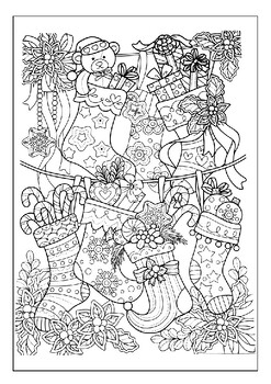 Get in the holiday spirit with printable christmas coloring pages for adults