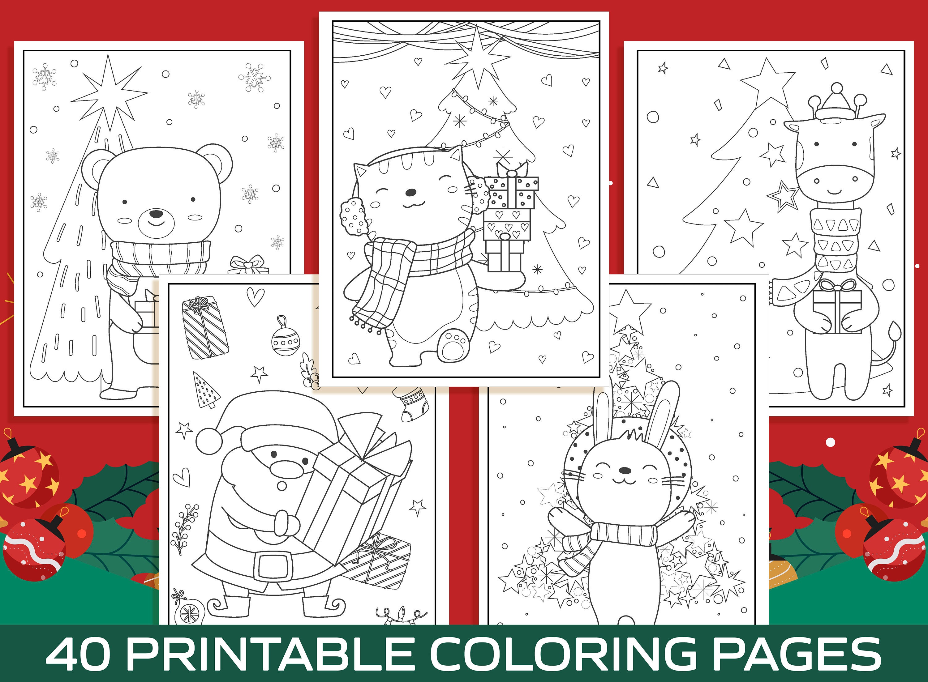 Christmas coloring pages printable christmas coloring pages for kids boys girls teens christmas party activity christmas gift