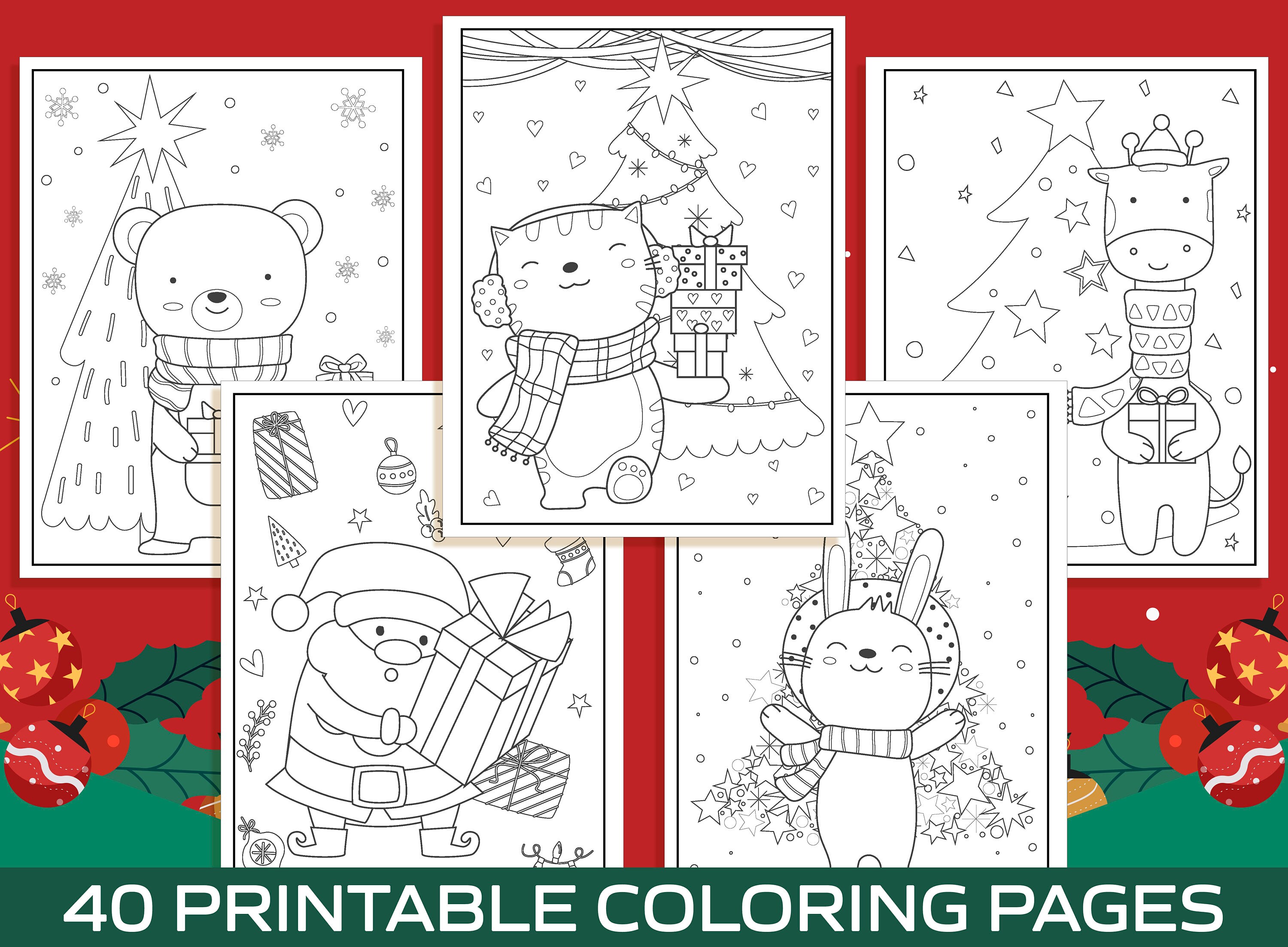 Christmas coloring pages printable christmas coloring pages for kids boys girls teens christmas party activity christmas gift