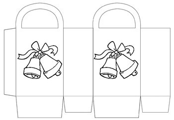 Christmas crafts gift bag templates coloring cut and paste by swati sharma