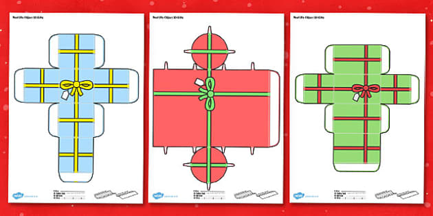 Christmas gift box template printable christmas crafts