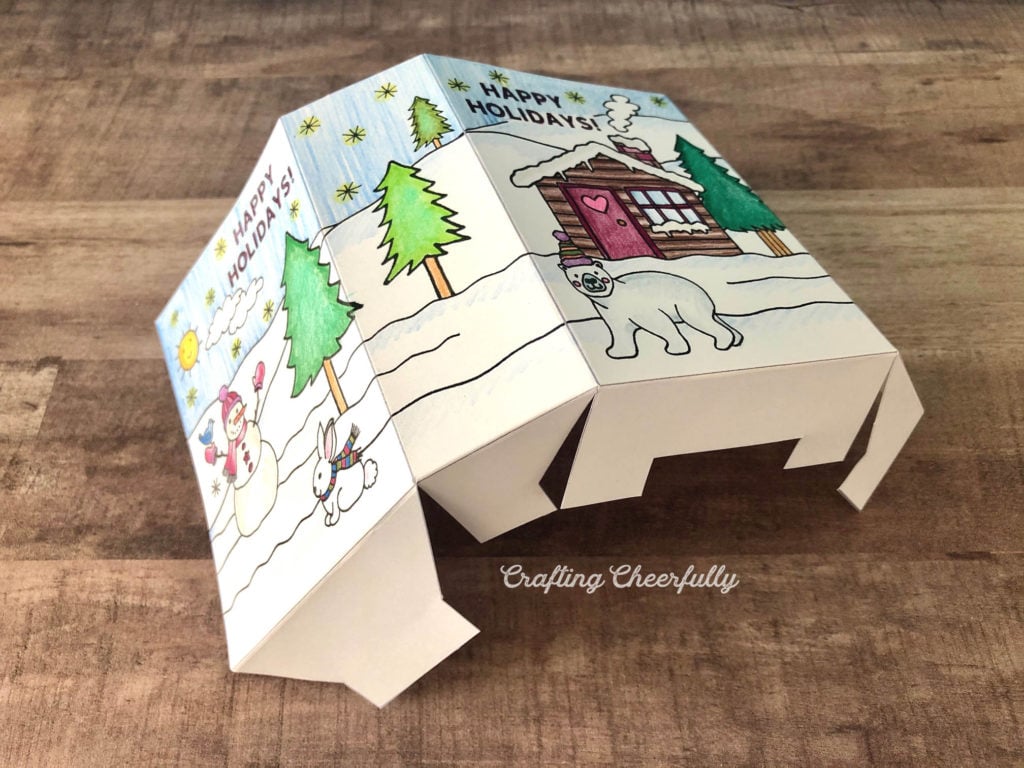 Printable holiday gift bag