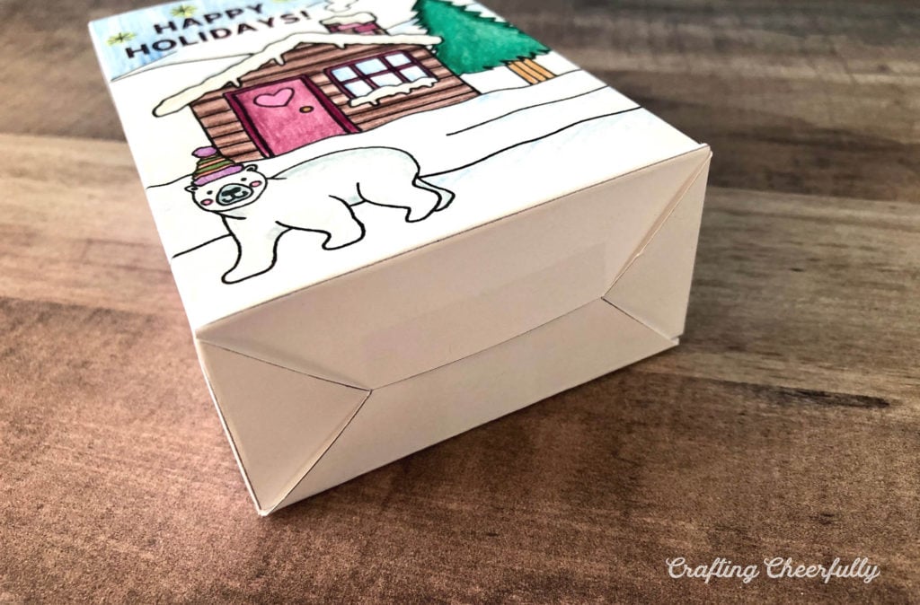 Printable holiday gift bag