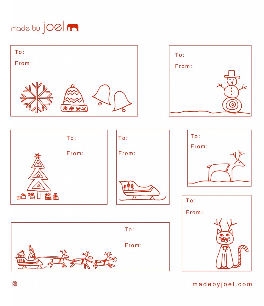 Holiday gift tag templates â made by joel