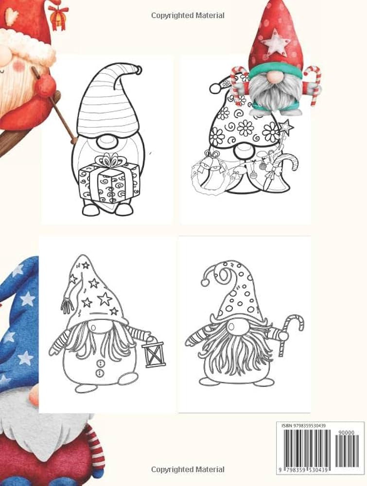 Christmas gnome coloring book uniques pages of gnome coloring pages for kids teen toddlers and adult xmas coloring for kids and teen dear santa christmas books for children vintage christmas
