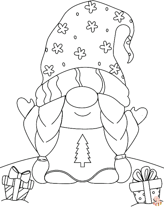Gnome coloring pages free printable