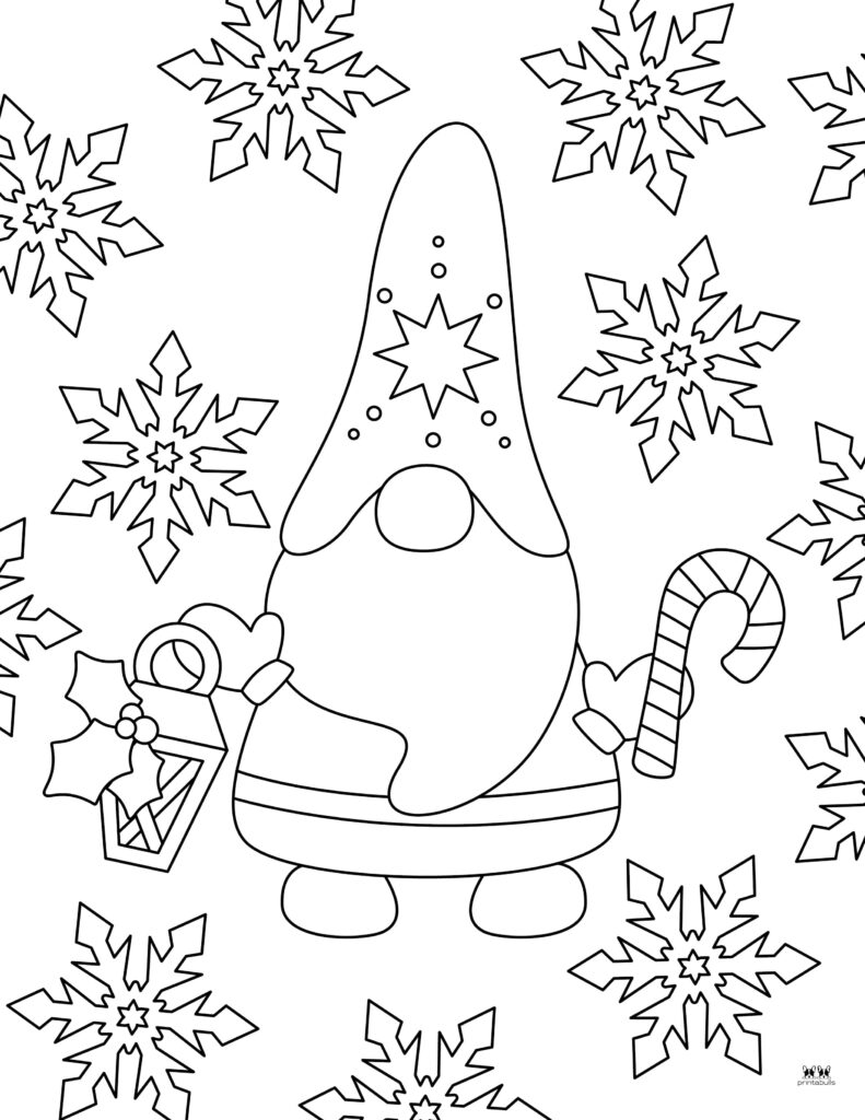 Christmas gnome coloring pages