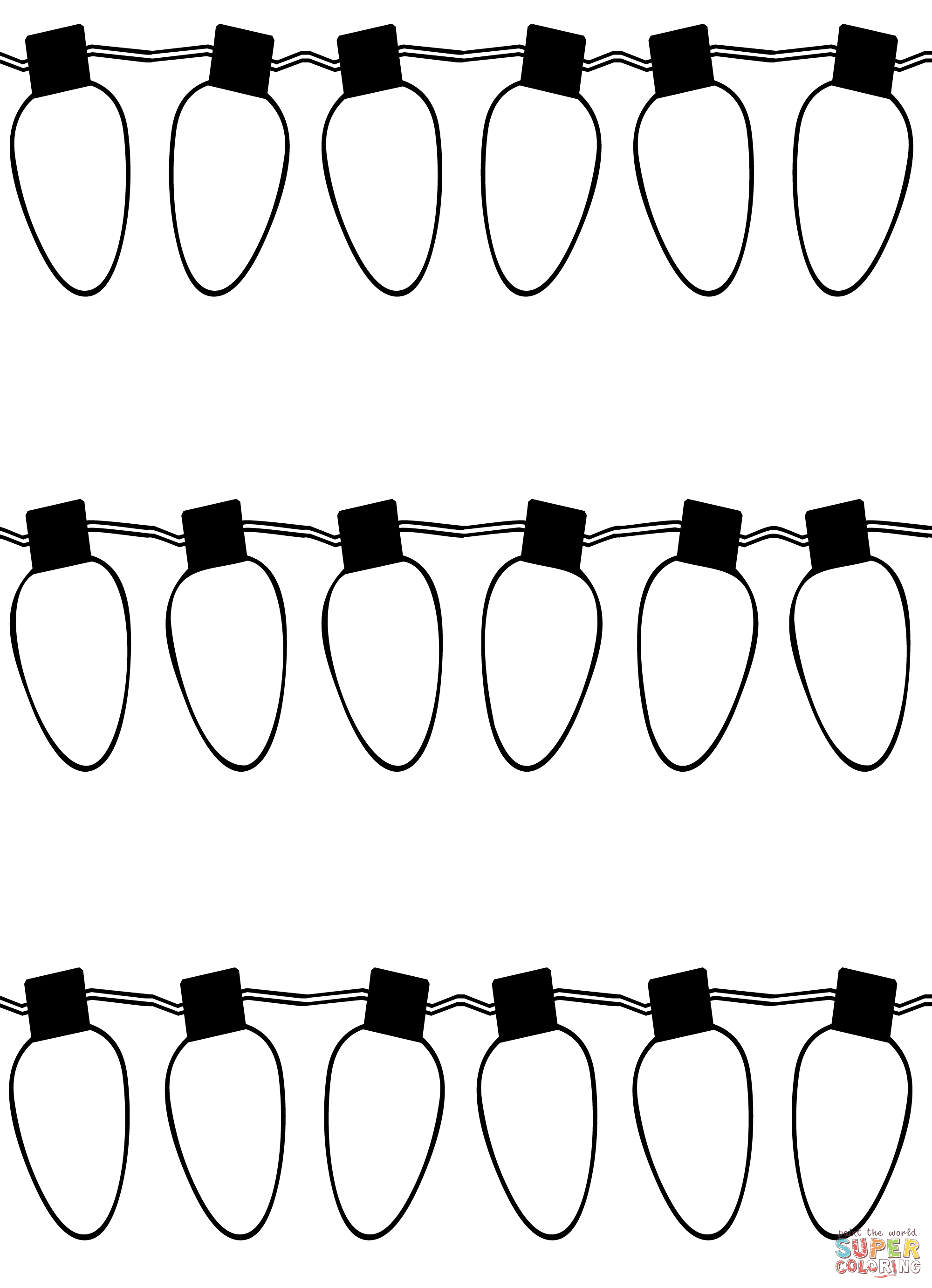Christmas light bulbs coloring page free printable coloring pages
