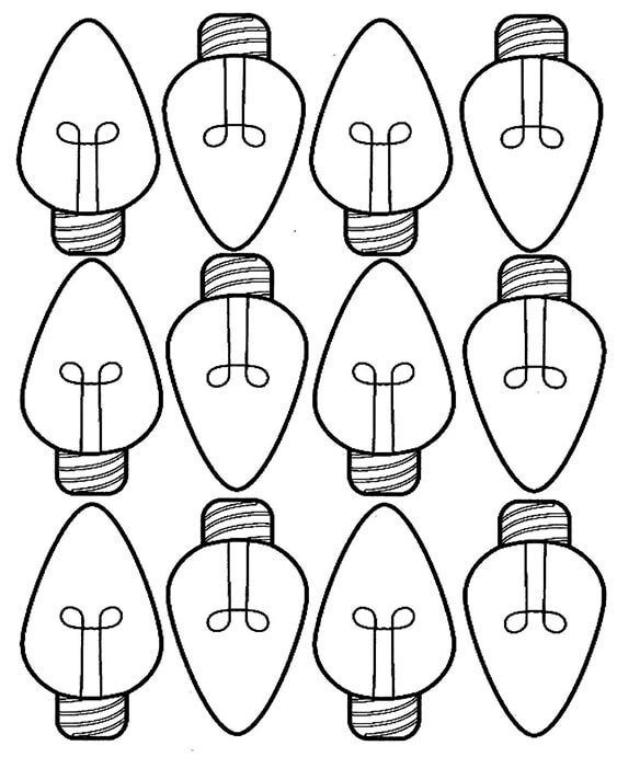 Free easy to print christmas lights coloring pages pãginas para colorear de navidad manualidades navideãas colores de navidad